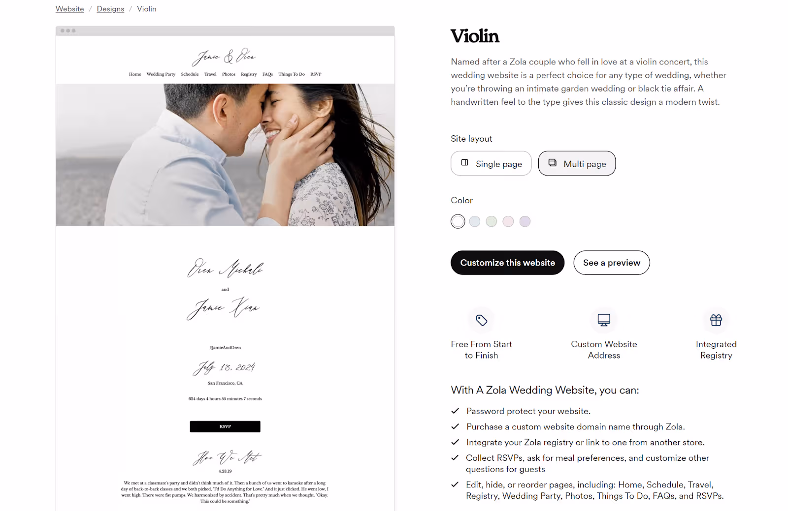 Zola template Violin